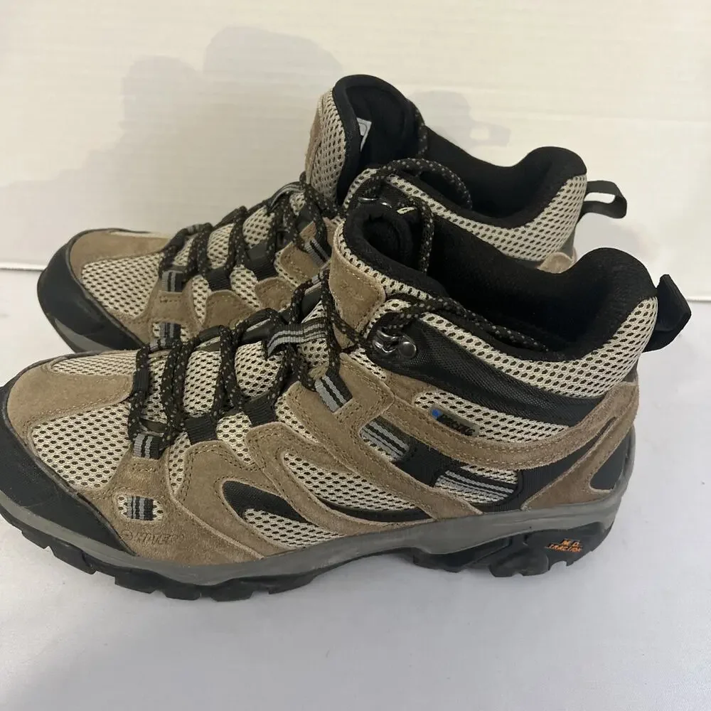 Hi-Tec Hiking Boots Deco Mid WP Waterproof Lace Up Tan Brown Men’s Size 9.5
